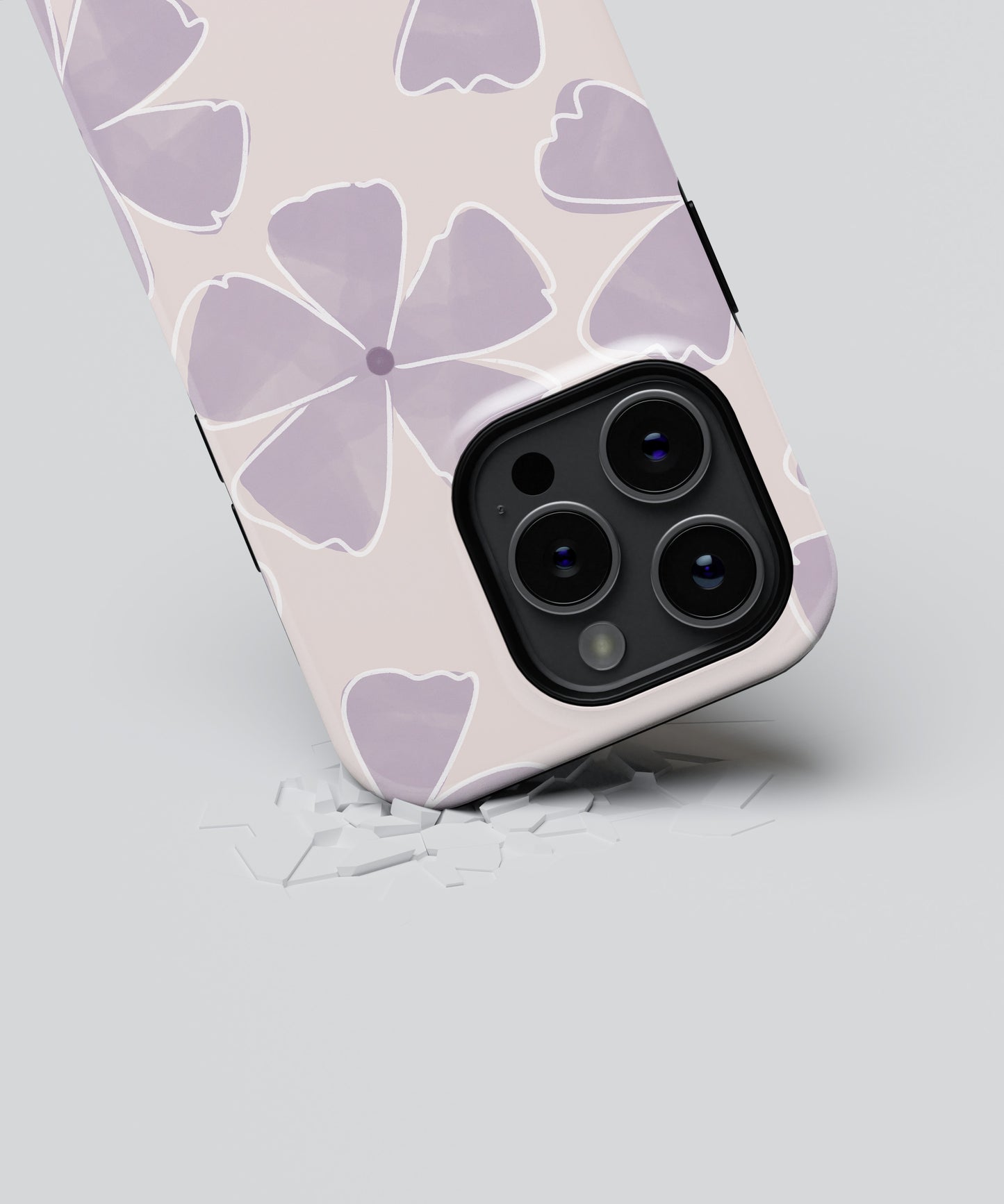 Case Violet Flower - Reforzada Premium