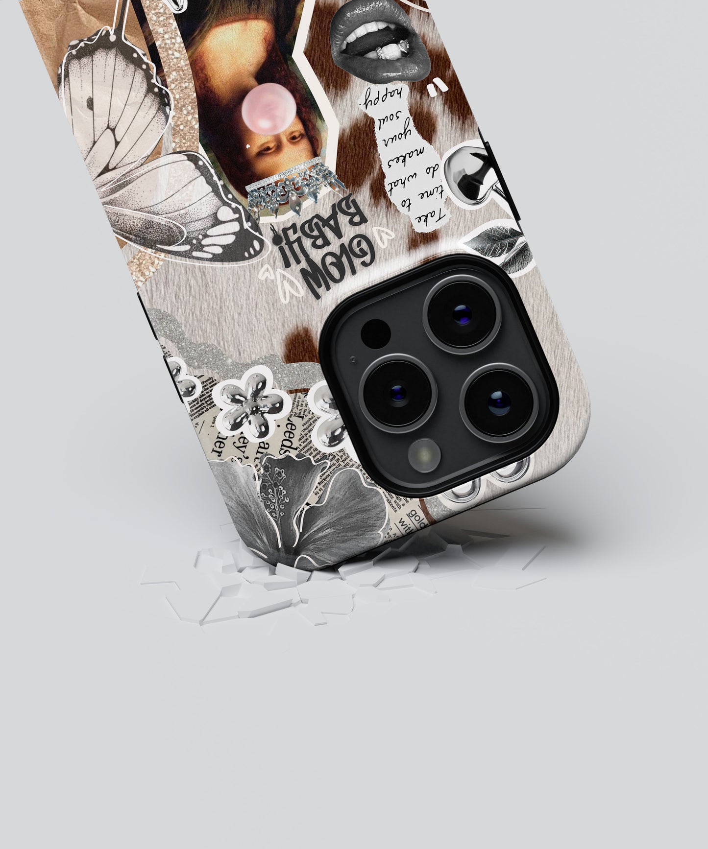 Case Cow & Metallic - Reforzada Premium