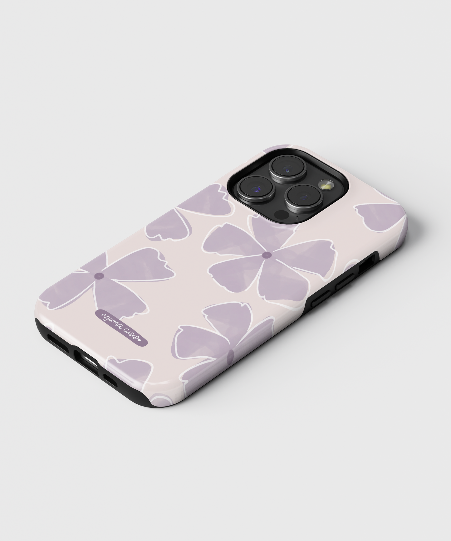 Case Violet Flower - Reforzada Premium