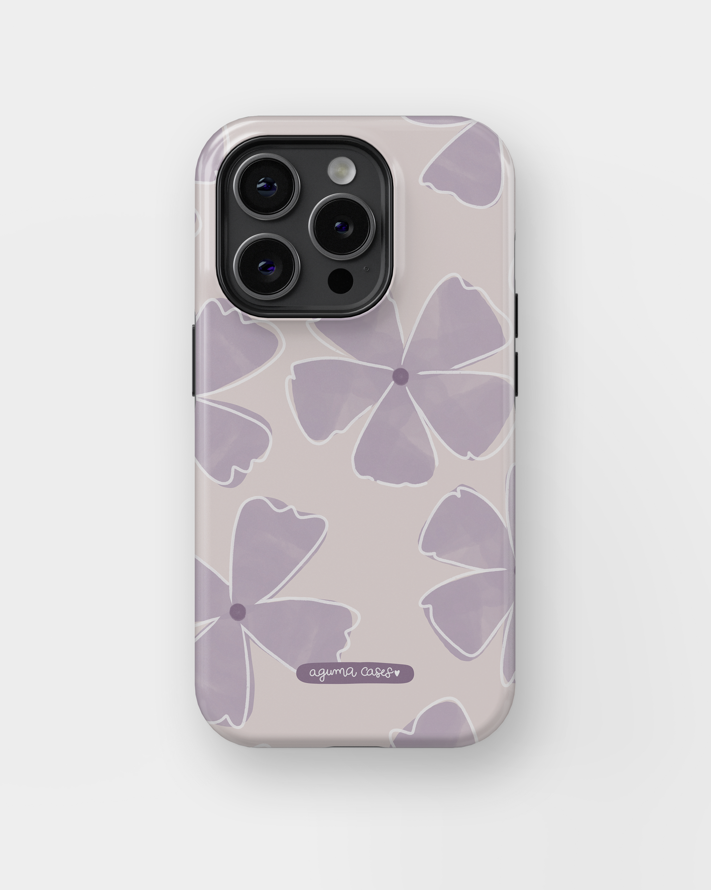 Case Violet Flower - Reforzada Premium
