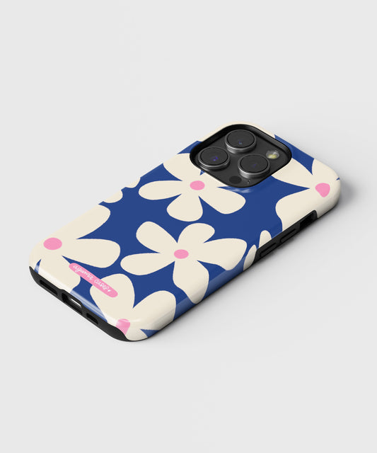 Case reforzada premium + Mouse Pad. Diseño blue flower