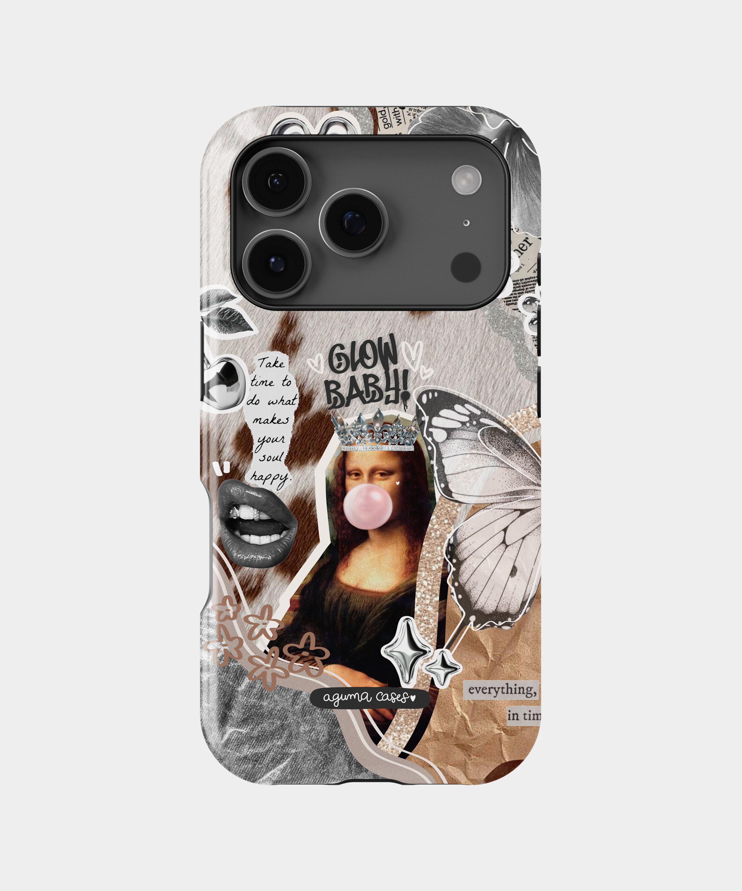 Case Cow & Metallic - Reforzada Premium