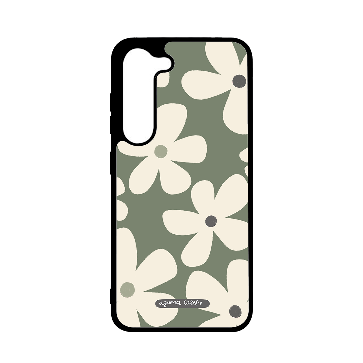 Case + Mouse Pad. Diseño green flower