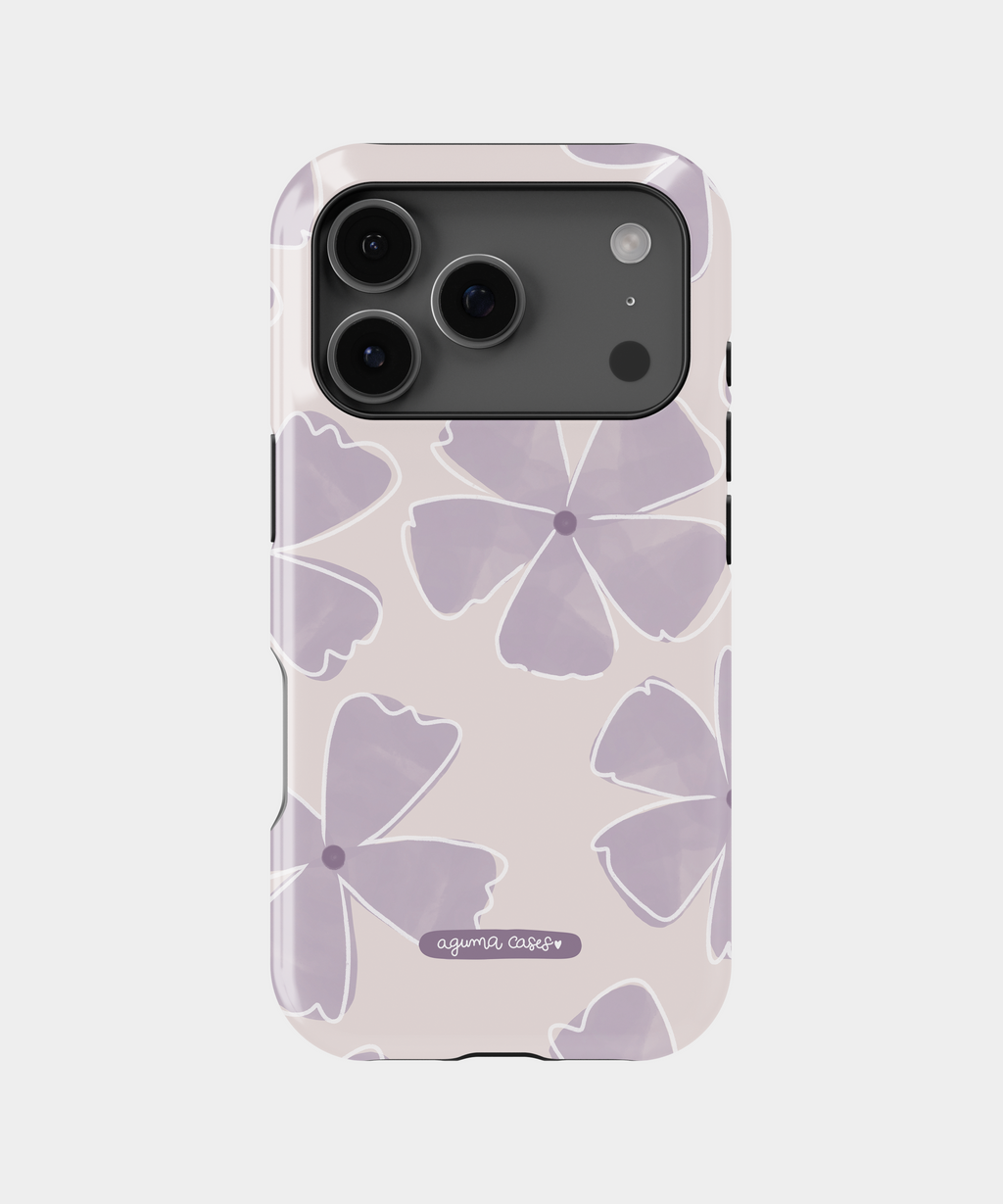 Case Violet Flower - Reforzada Premium