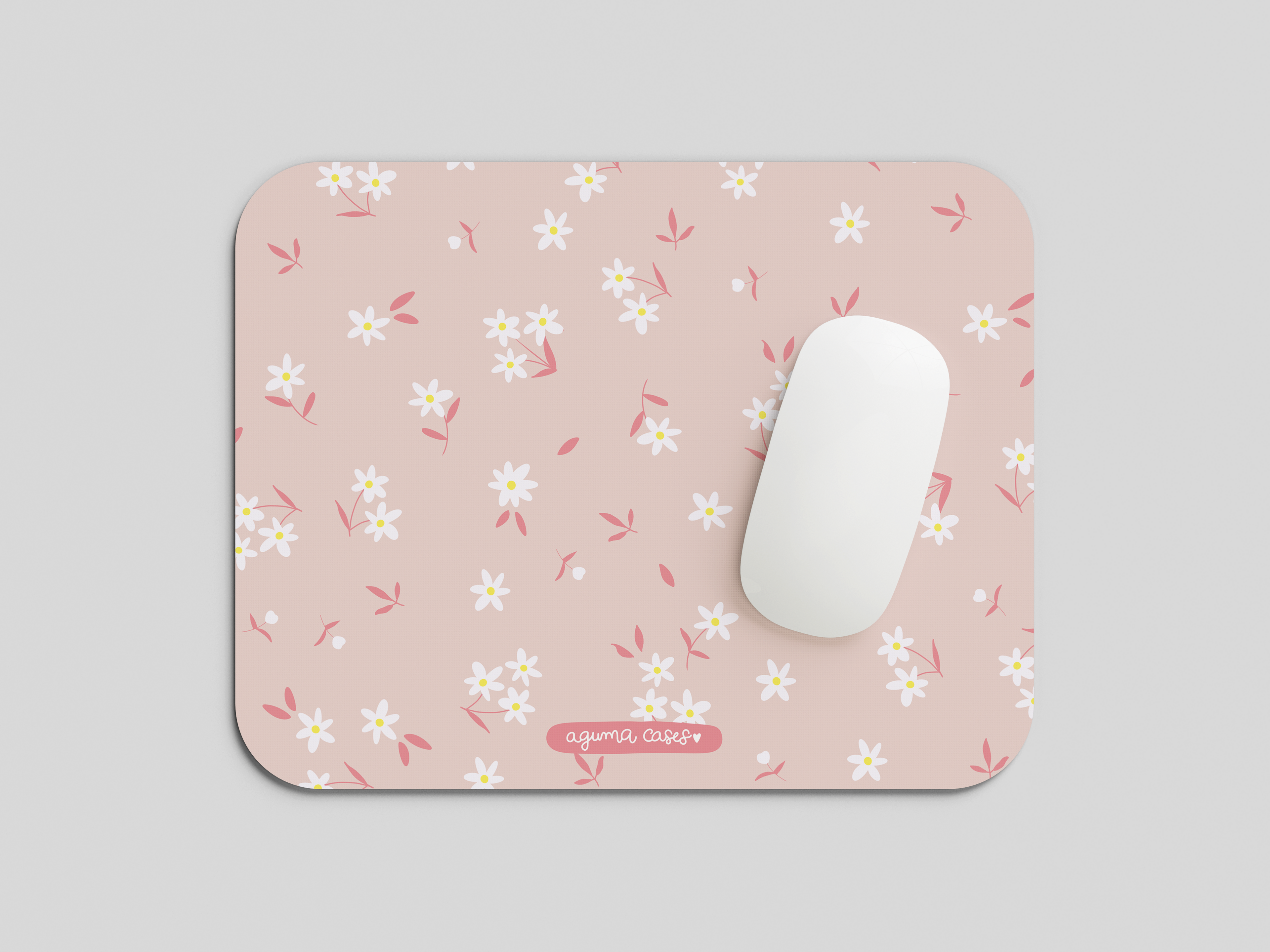 Case + Mouse Pad. Diseño mini flowers