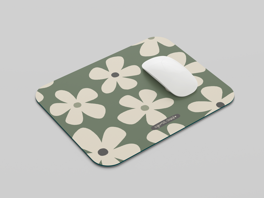Mouse Pad - green flower