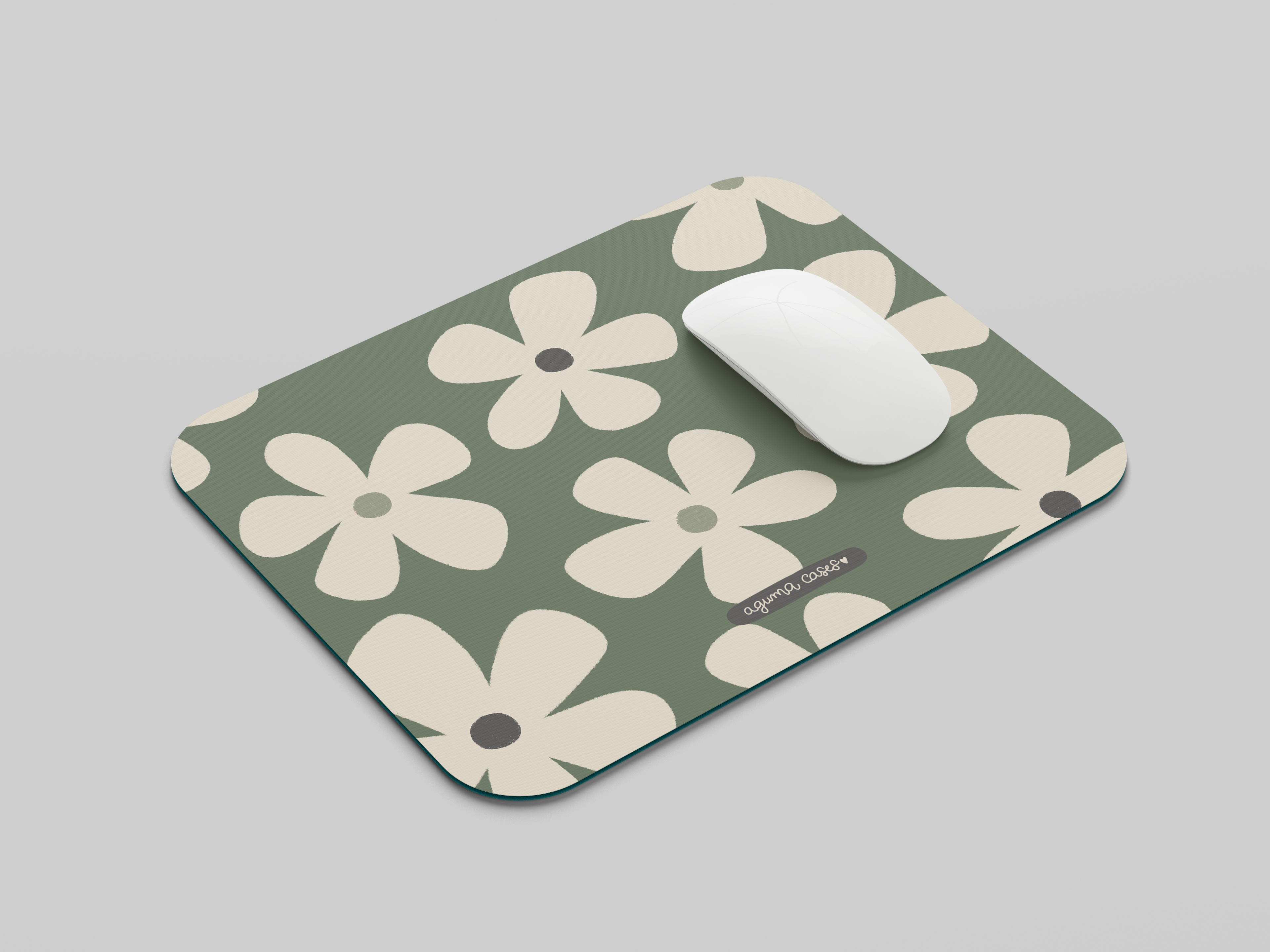 Mouse Pad - green flower
