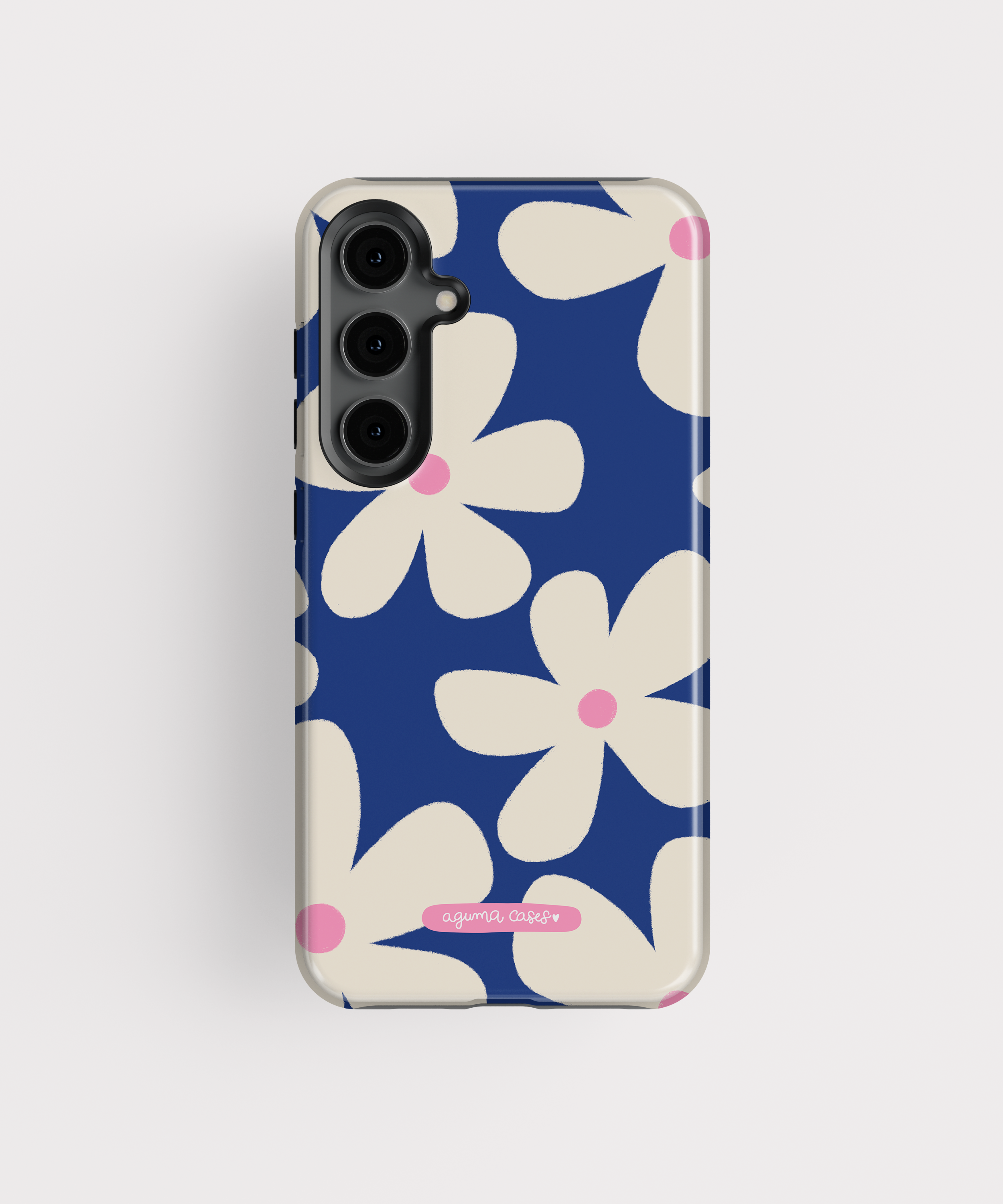 Case Blue Flower - Reforzada Premium
