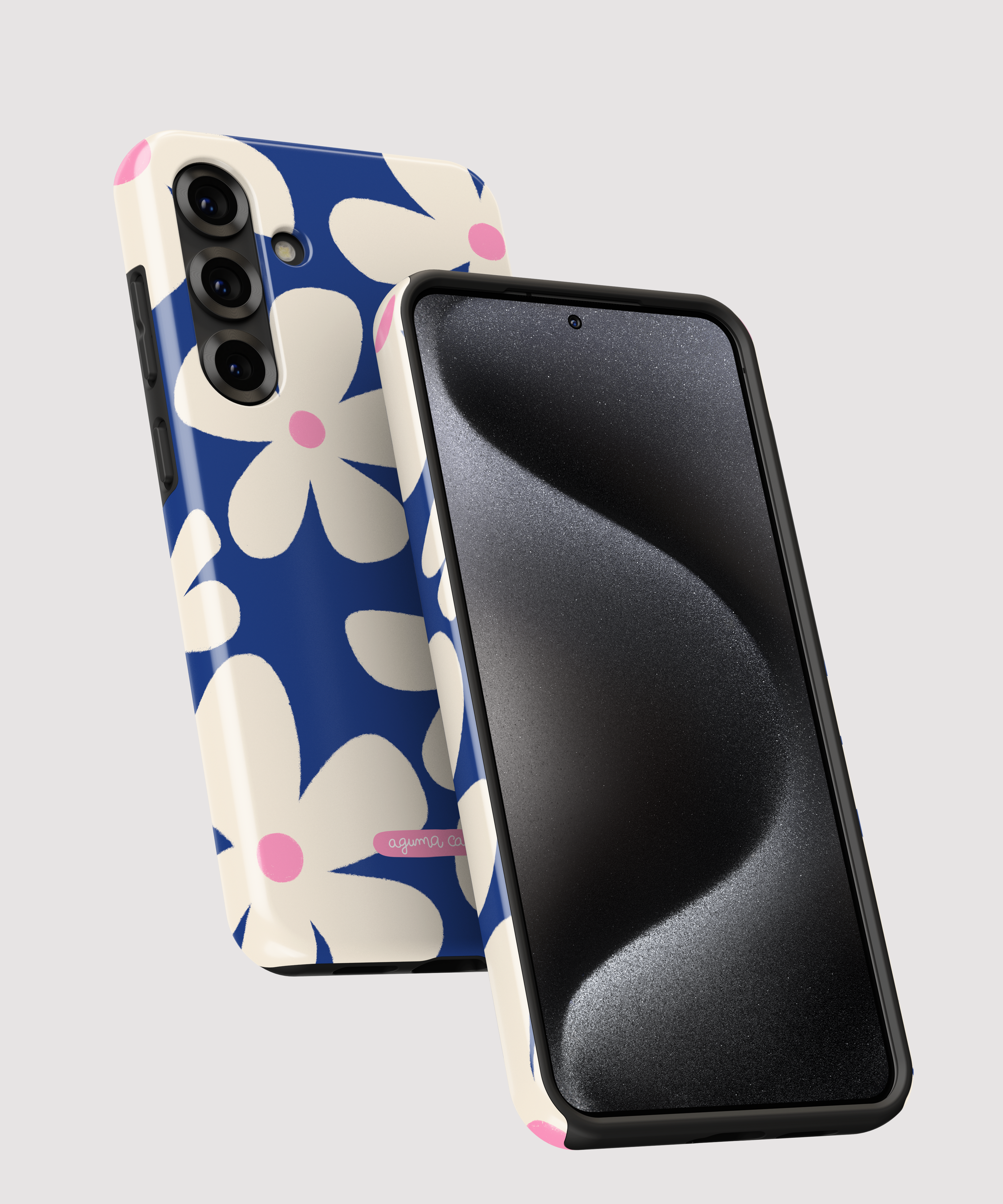 Case Blue Flower - Reforzada Premium