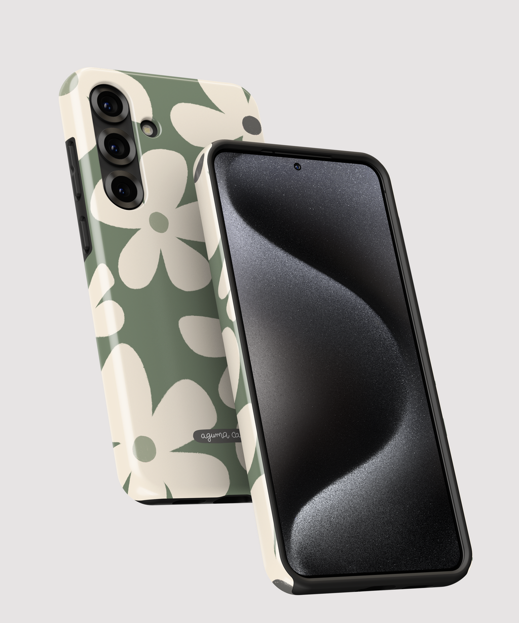 Case Green Flower - Reforzada Premium