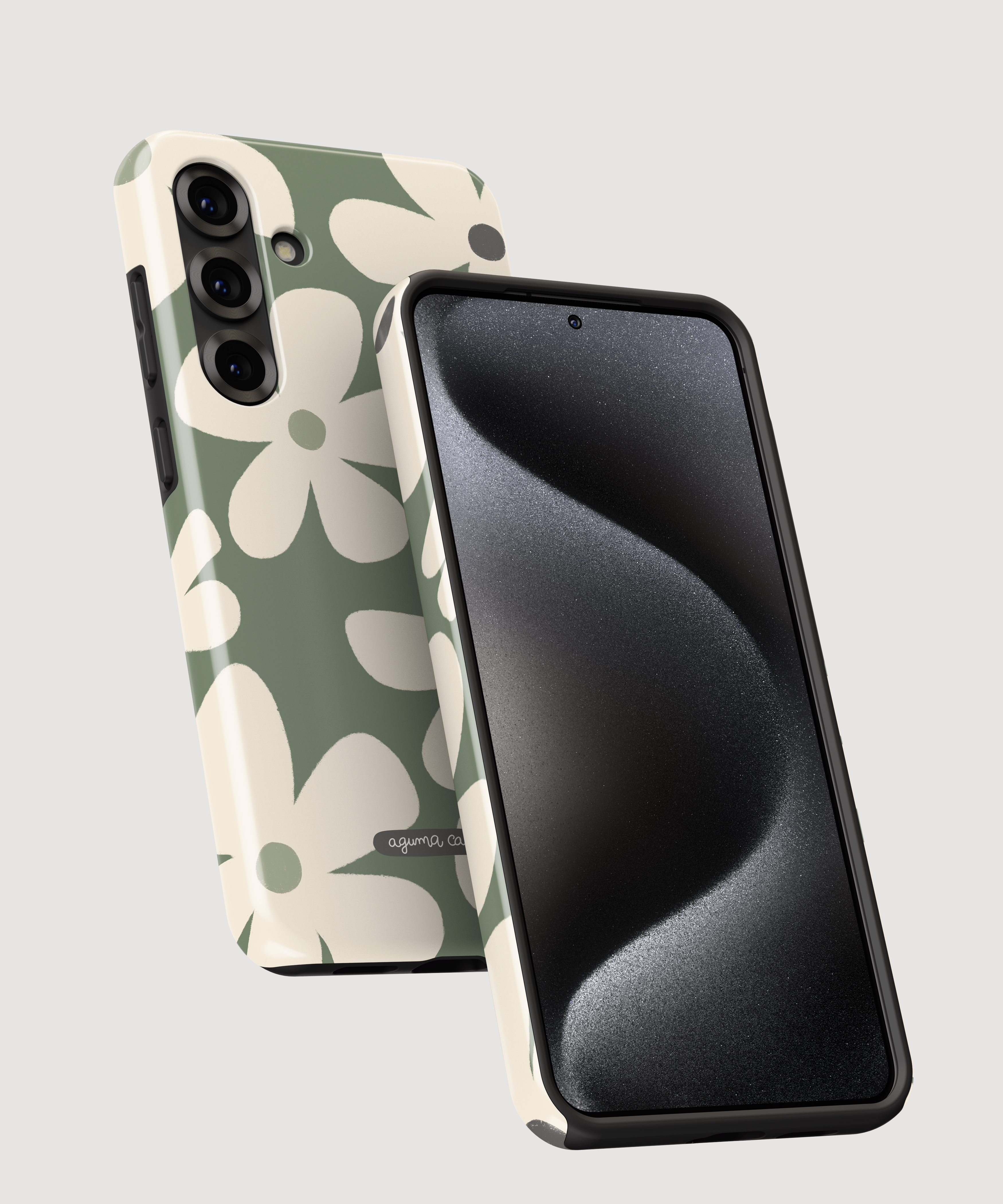 Case Green Flower - Reforzada Premium