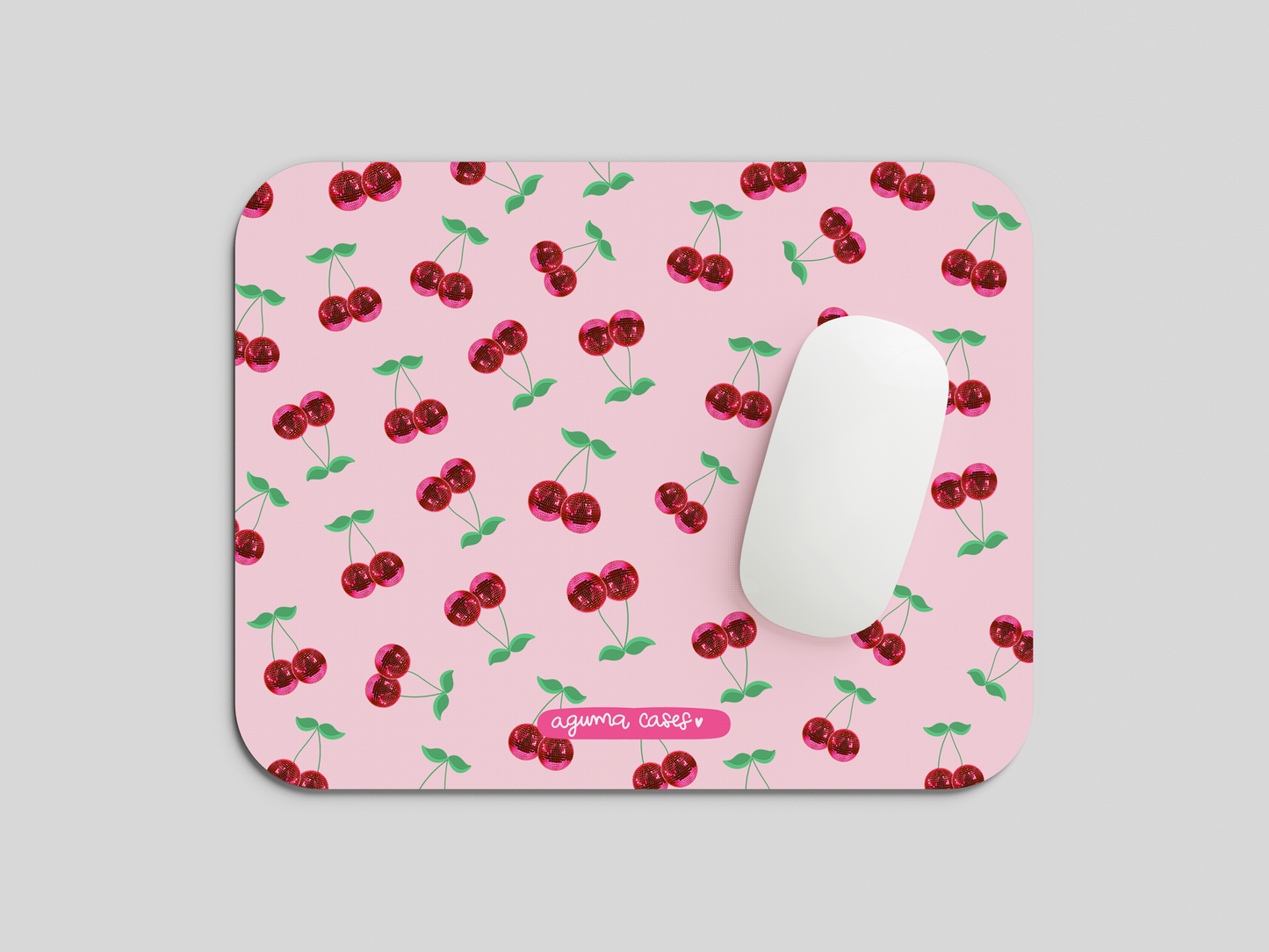 Case + Mouse Pad. Diseño cherry