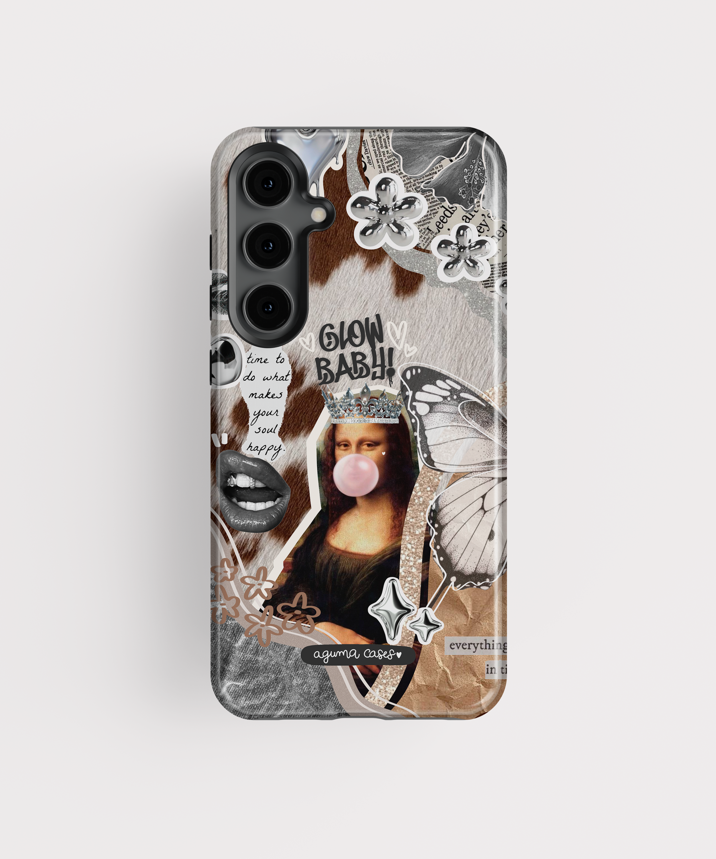 Case Cow & Metallic - Reforzada Premium