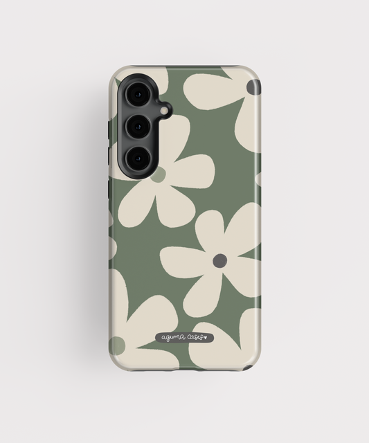 Case Green Flower - Reforzada Premium