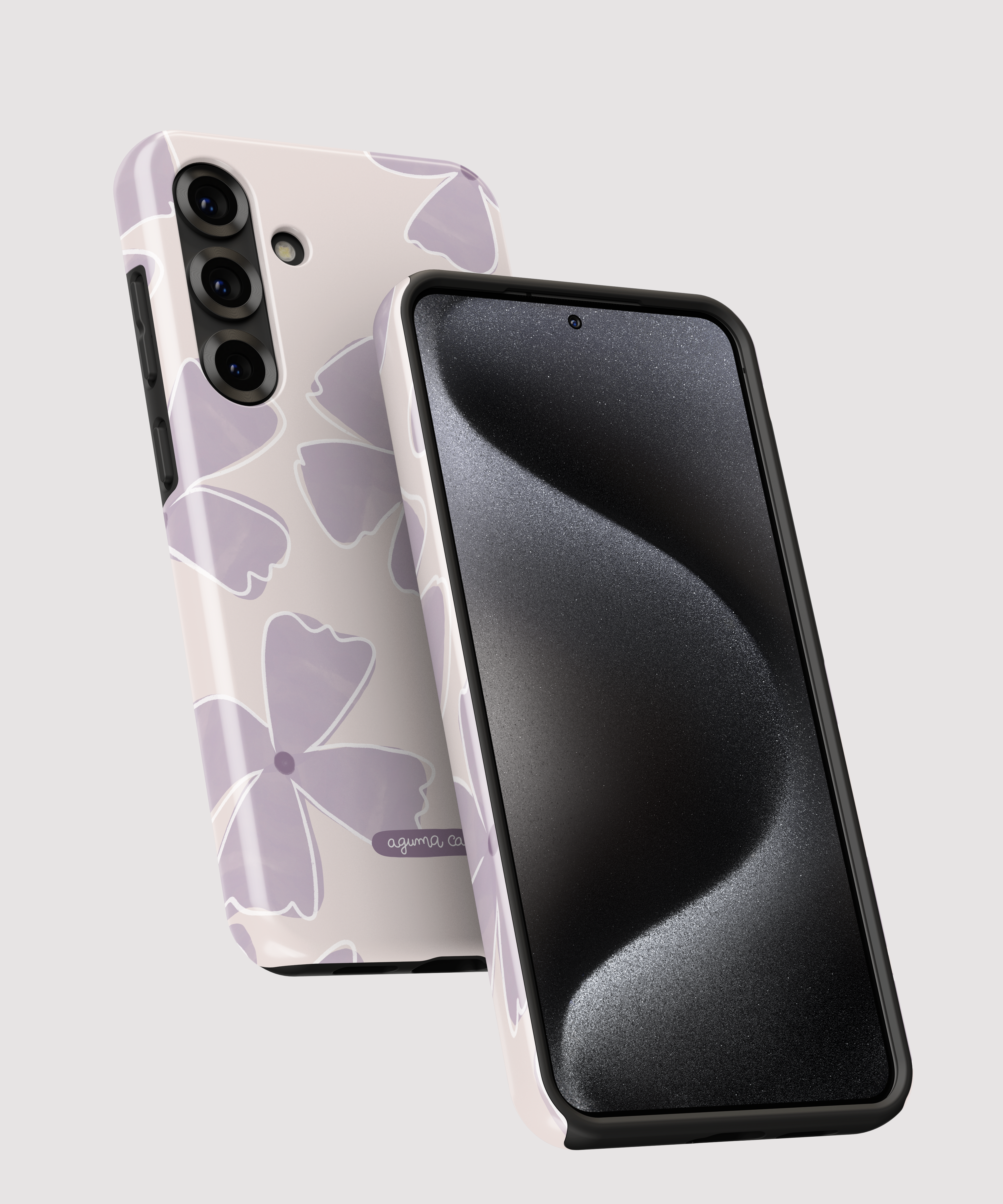 Case Violet Flower - Reforzada Premium