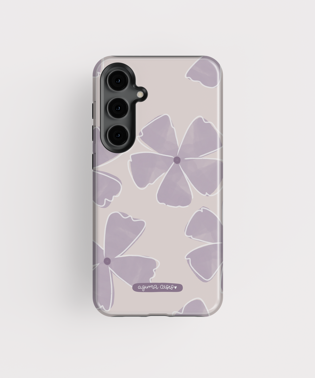 Case Violet Flower - Reforzada Premium
